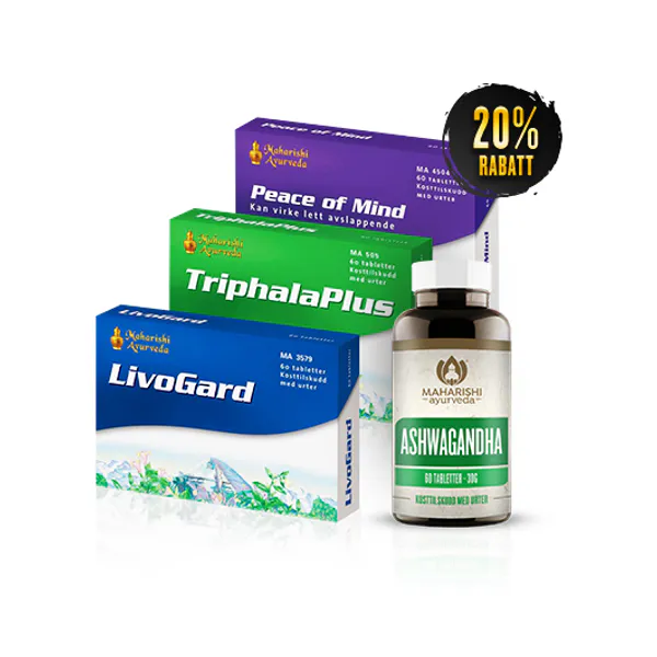 Hovedbilde Ayurvedisk Energi Grunnpakke (Ashwa + Livo + ...