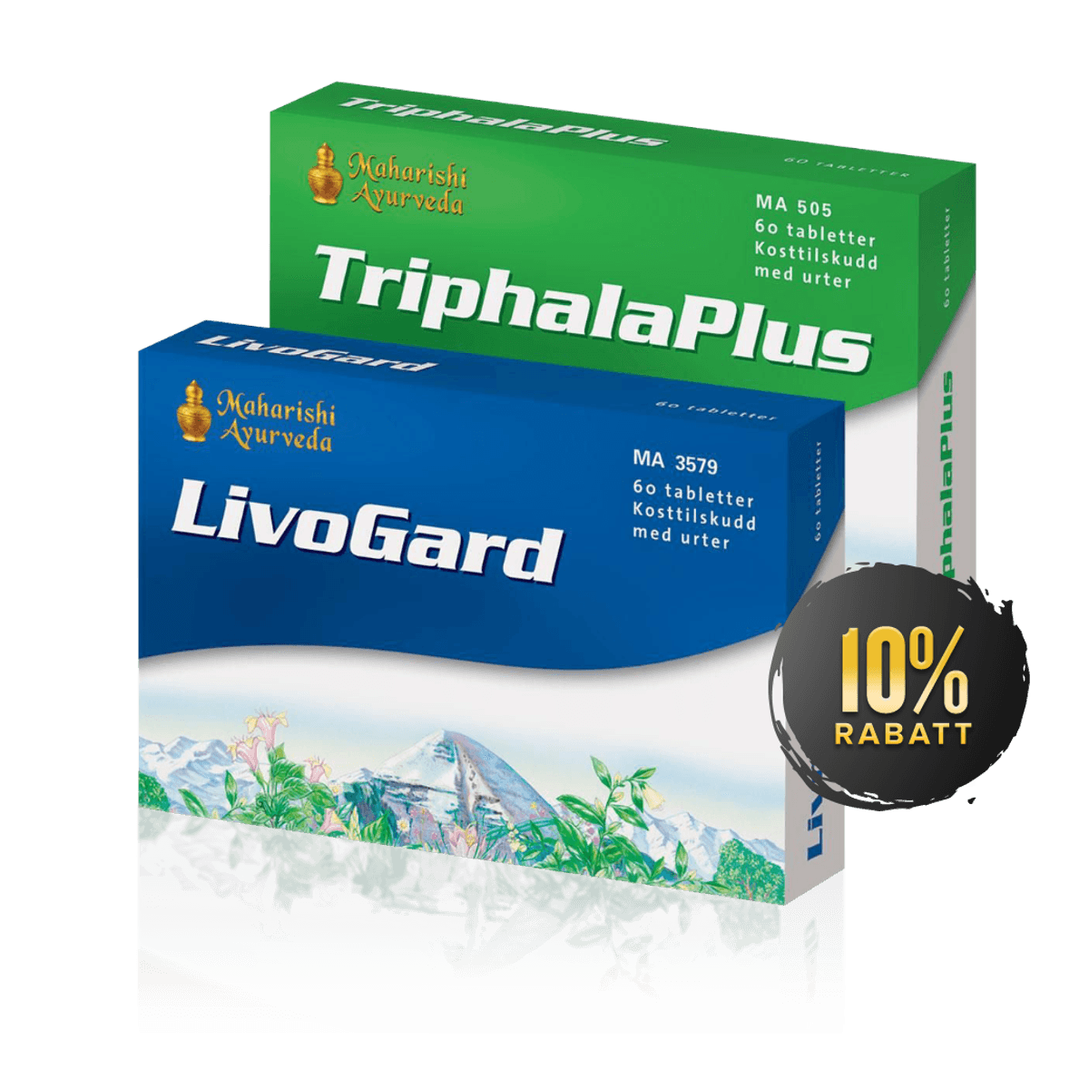 Rensepakken for fordøyelsen (Triphala Plus + Livogard)