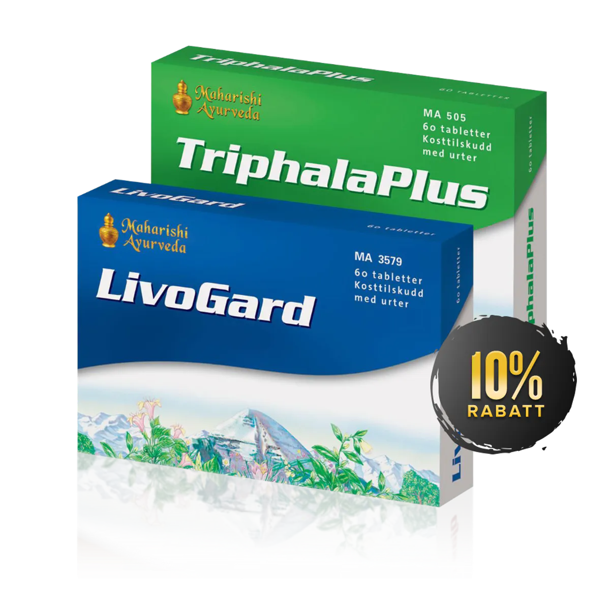Rensepakken for fordøyelsen (Triphala Plus + Livogard)